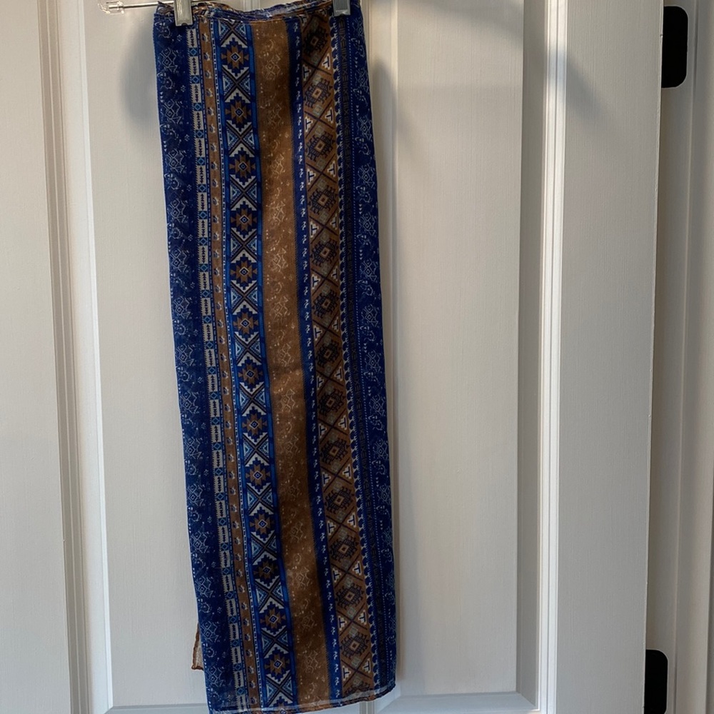 Canyon sky scarf brown and blue
